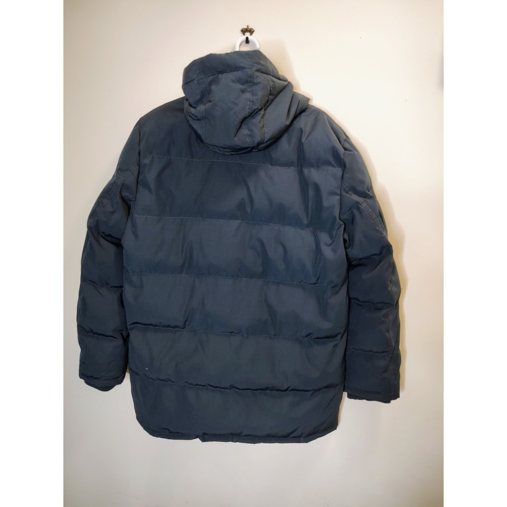 Tommy Hilfiger Coat Mens Size L Blue Hooded Puffer Parka Insulated Zip Winter - Picture 2 of 10